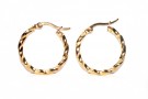Twisted hoop øredobber thumbnail