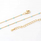 Turkis beaded halskjede  thumbnail