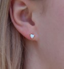 Hjerte opal stud øredobber thumbnail