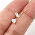 Hjerte opal stud øredobber thumbnail