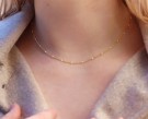 Hvit beaded halskjede thumbnail