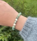 Jaspisperler armbånd (strikk) thumbnail