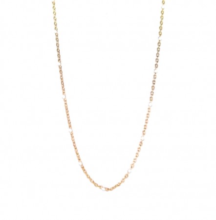 Hvit beaded halskjede