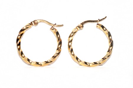 Twisted hoop øredobber