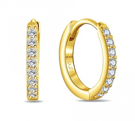 925 Sterling sølv hoop øredobber
