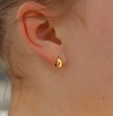 Mini chunky hoops øredobber