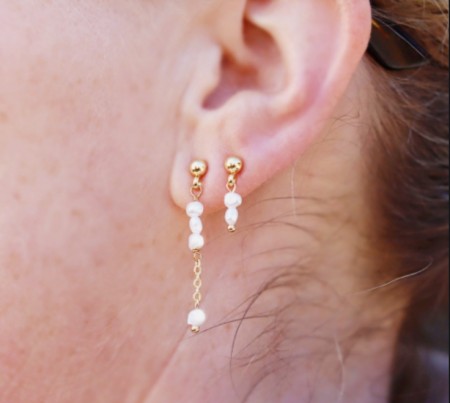Perle stud øredobber