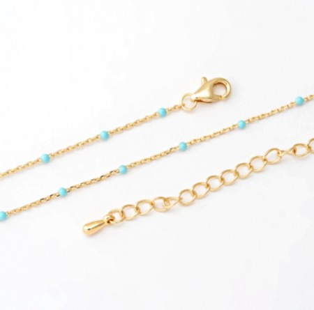 Turkis beaded halskjede