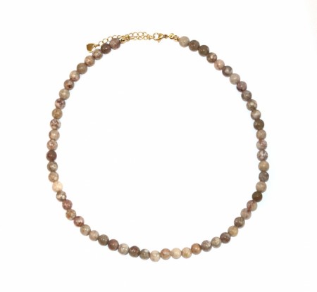 Beige glassperler halskjede