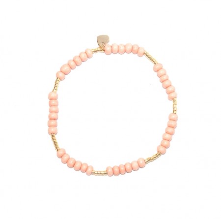 Lyse rosa armbånd, elastisk strikk