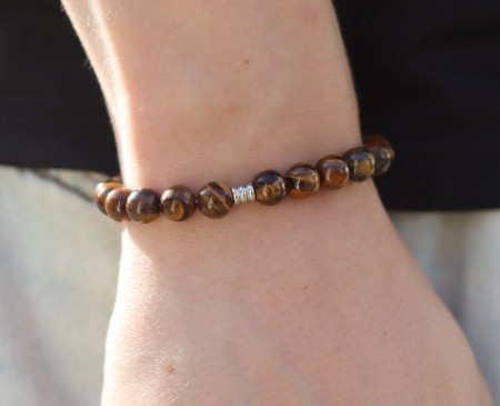 Tiger eye armbånd (strikk)