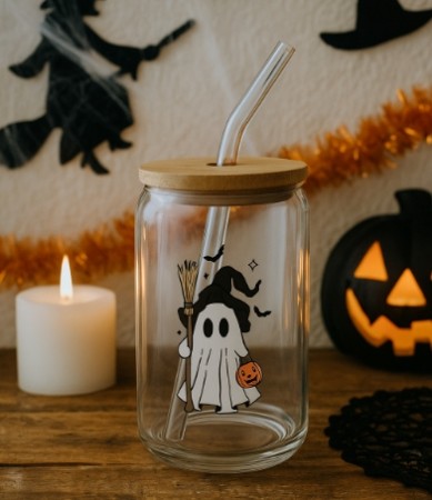 Spøkelse halloween glasskopp